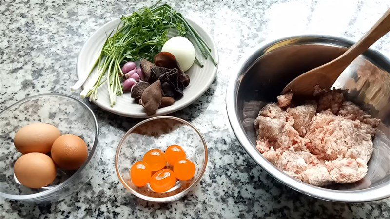 Ingredients for salted egg cake