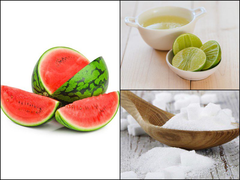 Ingredients for the snow lemon watermelon dish