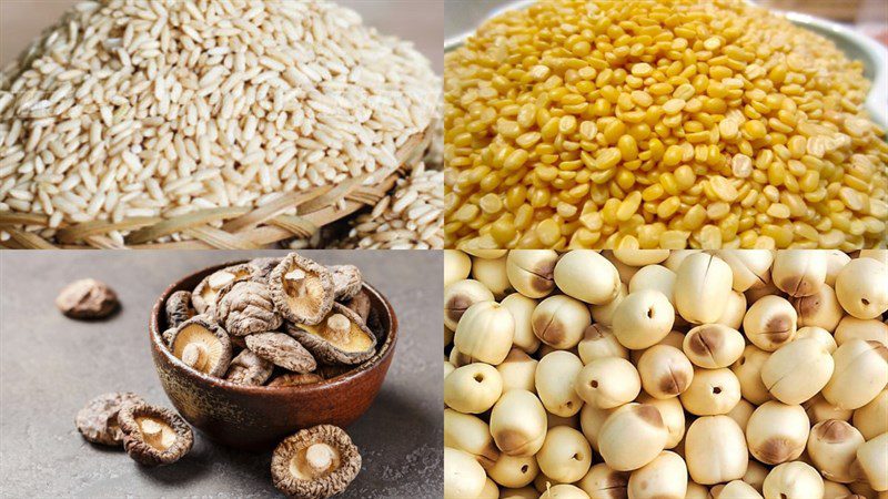 Ingredients for glutinous brown rice cake (low calorie), glutinous brown rice cake