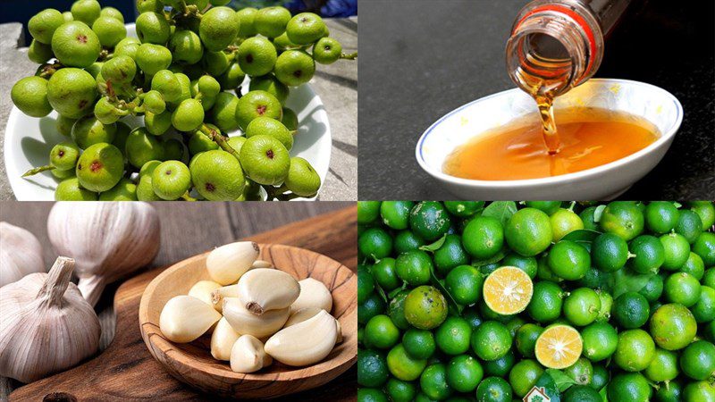 Ingredients for pickled sung with fish sauce