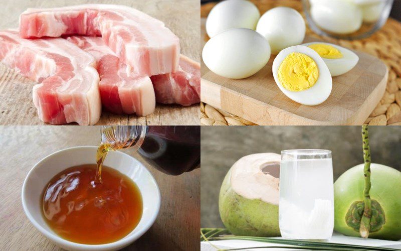 Ingredients for braised pork