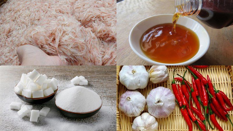 Ingredients for fermented shrimp paste dish