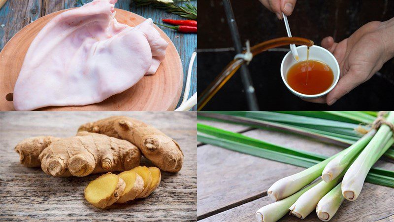 Ingredients for pickled pig ears