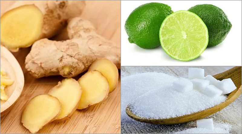 Ingredients for ginger candy dish