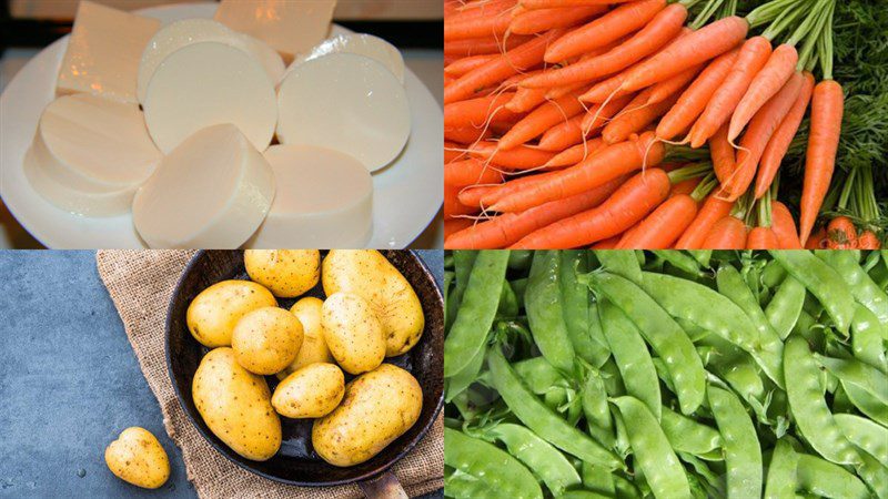 Ingredients for 2 ways to make tofu salad