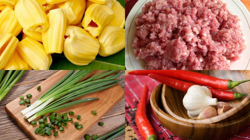 Ingredients for jackfruit bun dish