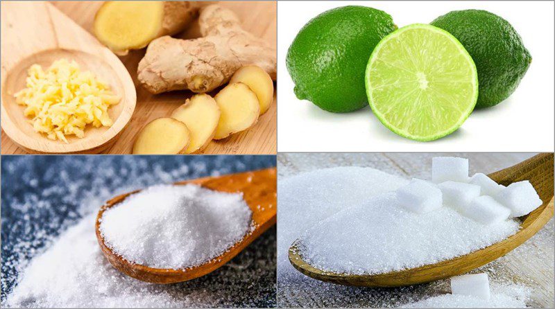 Ingredients for ginger jam dish