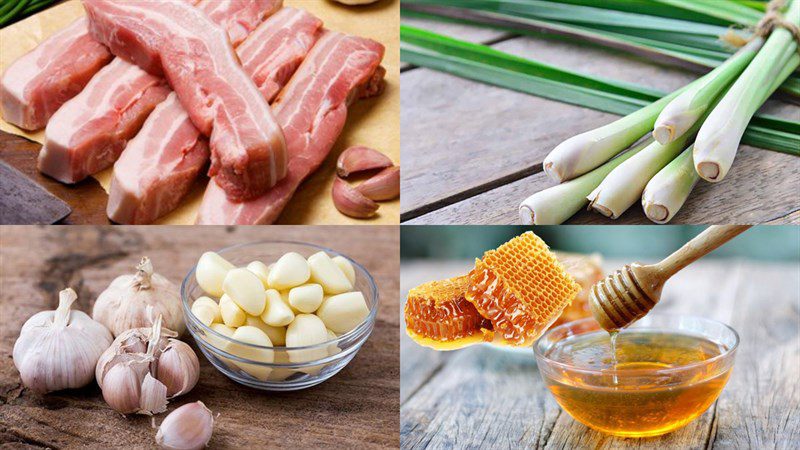 Ingredients for grilled pork dish