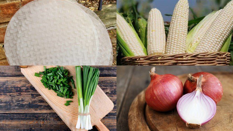 Ingredients for sweet corn fritters