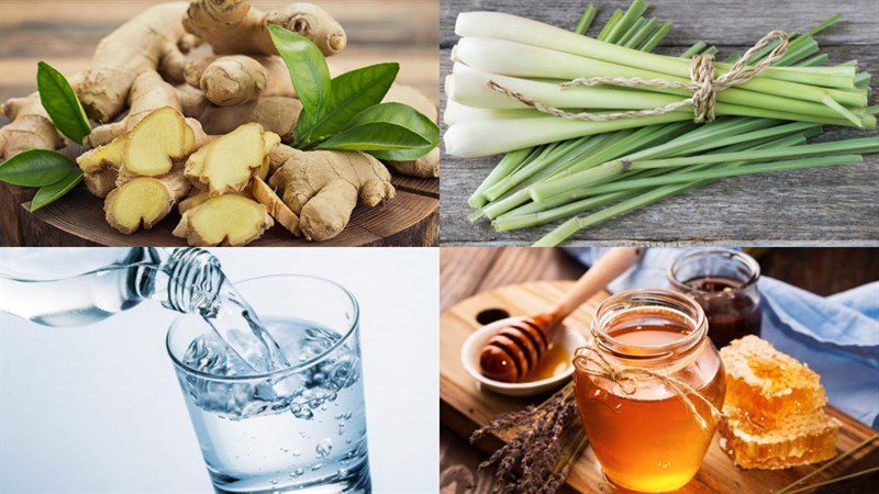 Ingredients for ginger tea, lemongrass ginger tea, ginger cinnamon tea, apple ginger tea