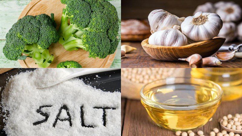 Ingredients for Garlic Stir-fried Broccoli and Stir-fried Broccoli with Beef