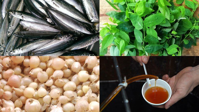 Ingredients for mackerel soup