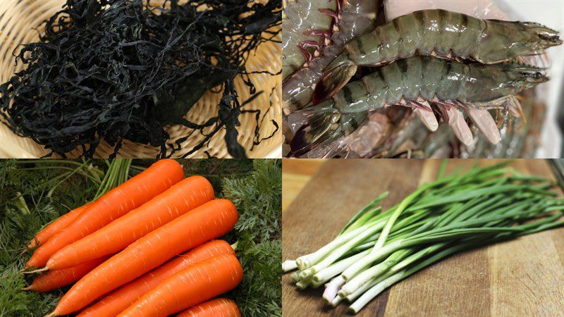 Ingredients for Fresh Shrimp Seaweed Soup