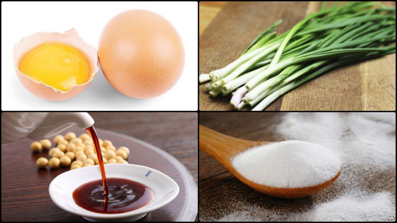 Ingredients for soy sauce braised eggs (xì dầu)