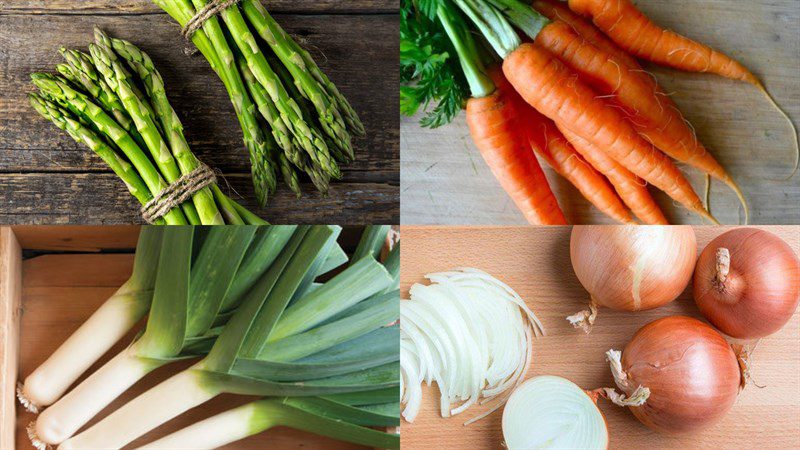 Ingredients for steamed asparagus