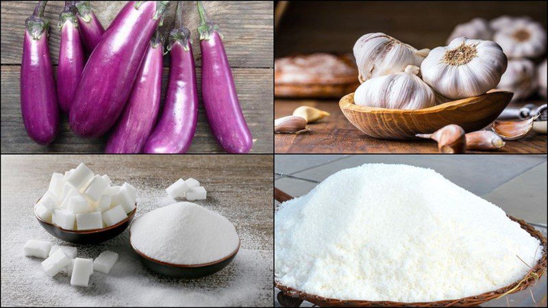 Ingredients for salted eggplant dish