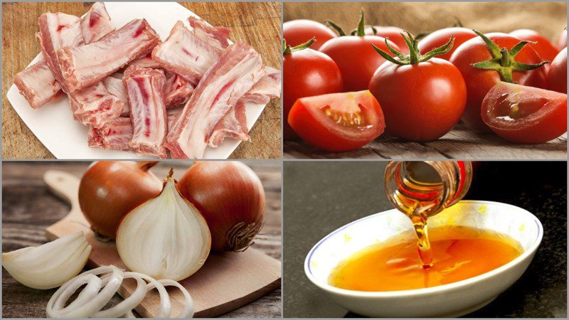 Ingredients for sweet and sour ribs recipe