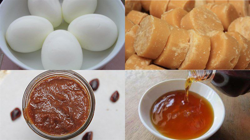 Ingredients for soft-boiled eggs dish