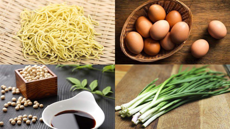 Ingredients for Shoyu Ramen dish