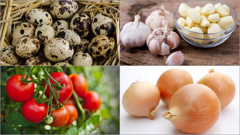 Ingredients for Quail Eggs in Tomato Sauce