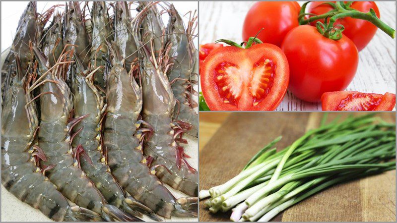 Ingredients for Tomato Sauce Shrimp dish