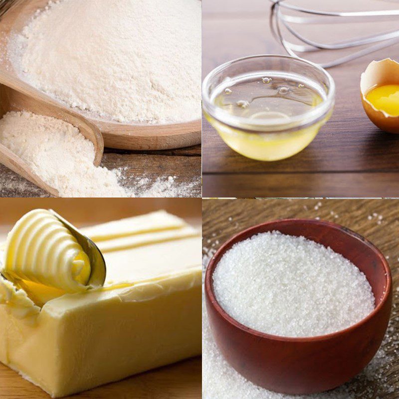 Ingredients for Danisa cookies using an air fryer