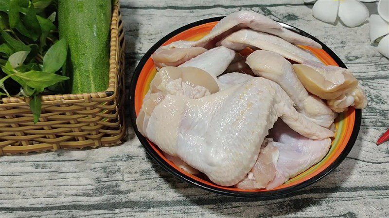 Ingredients for grilled chicken wings with salt and chili