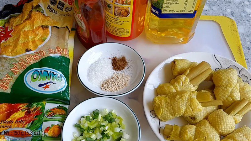 Ingredients for vegetarian fried chicken