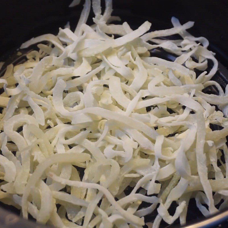 Step 5 Drying coconut Coconut jam using air fryer