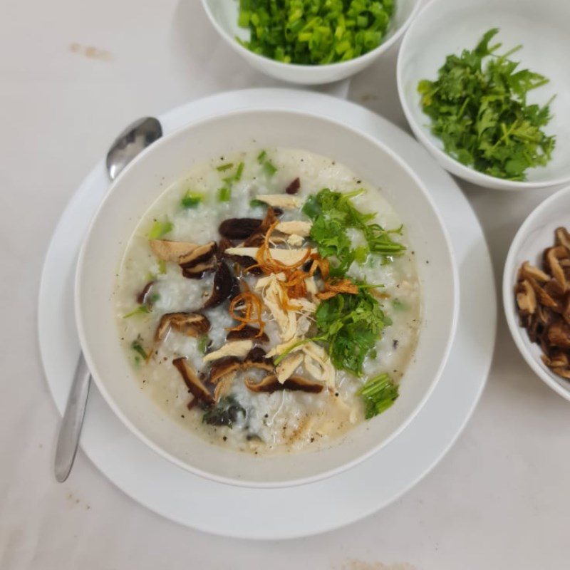 Step 4 Final Product Chicken Mushroom Porridge