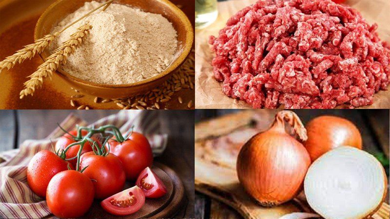 Ingredients for cheese stuffed hamburger