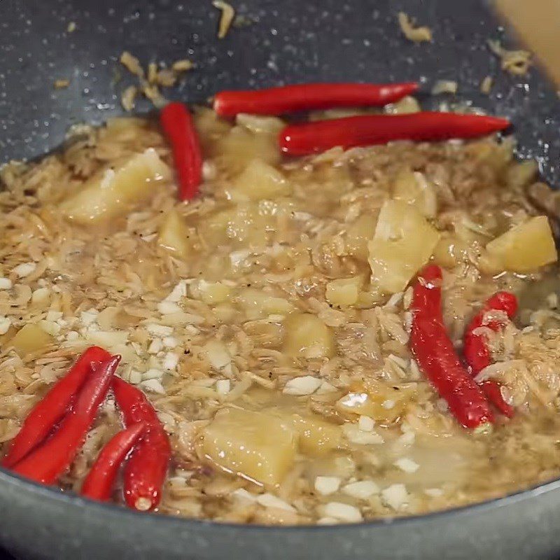 Step 2 Make the fish sauce Thai-style pickled Sấu with fish sauce