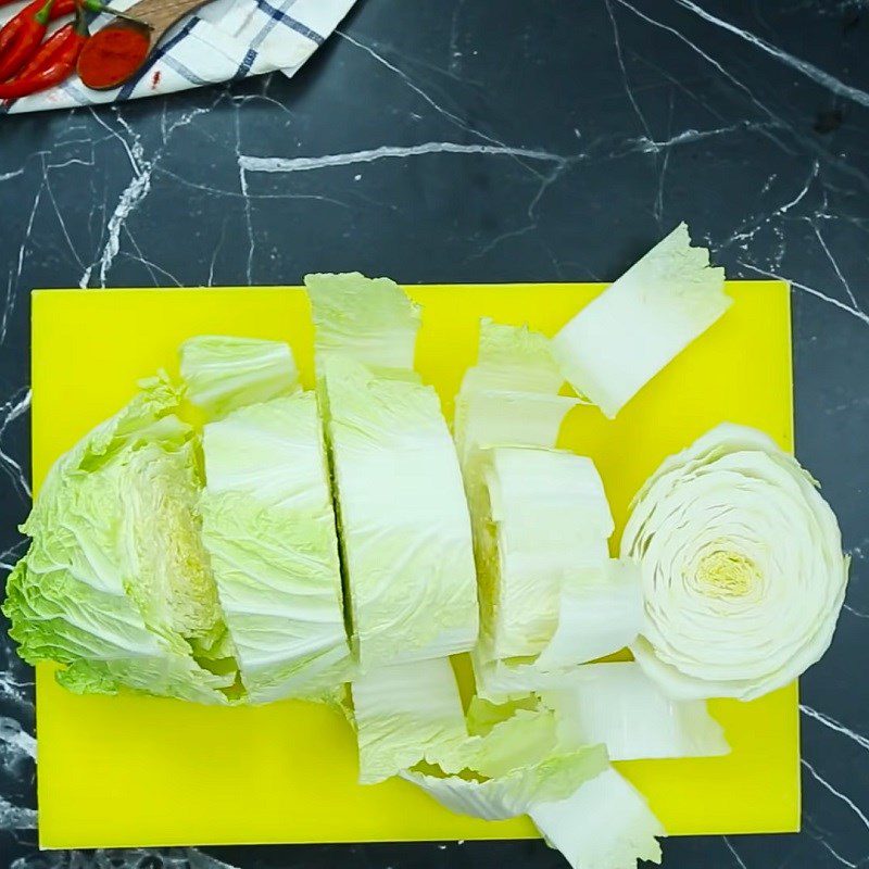 Step 2 Soak the cabbage in saltwater for Sweet and Sour Pickled Cabbage