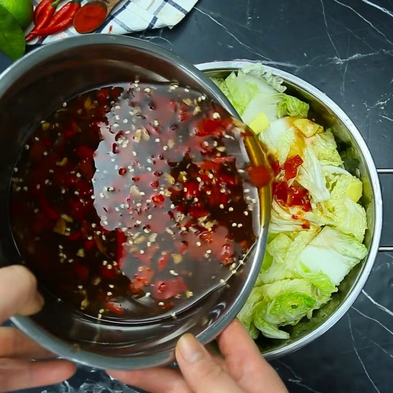 Step 4 Mixing Mustard Greens Sweet and Sour Pickled Mustard Greens