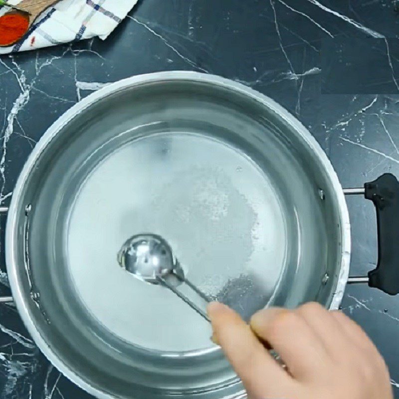 Step 1 Prepare the saltwater for Sweet and Sour Pickled Cabbage