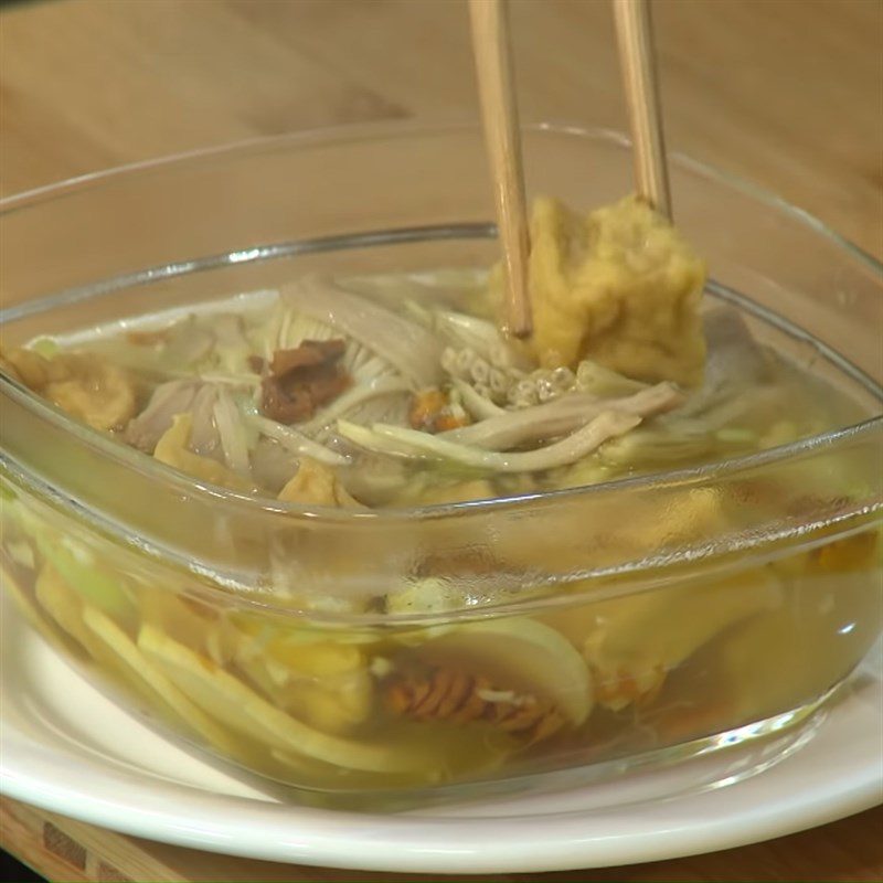 Step 3 Cook young jackfruit soup Young jackfruit soup cooked with turmeric