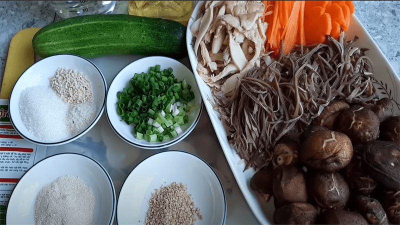 Ingredients for vegetarian cold meat - pate