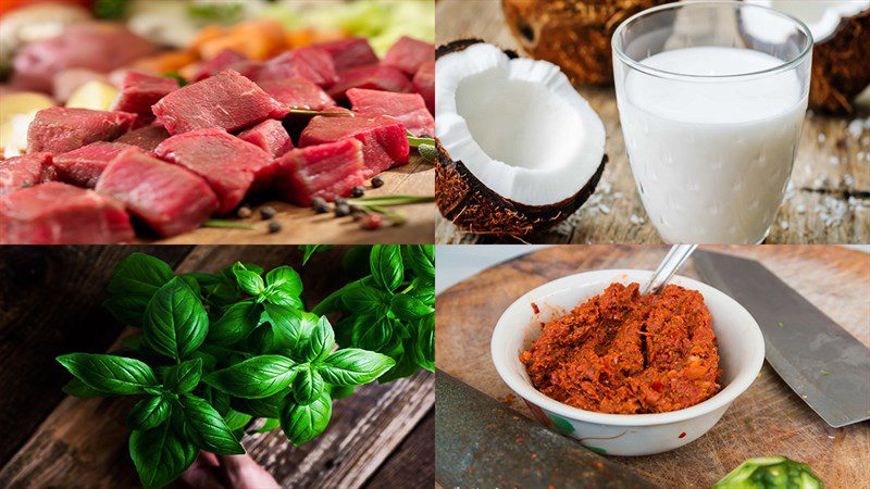 Ingredients for the dish 2 ways to make stir-fried beef