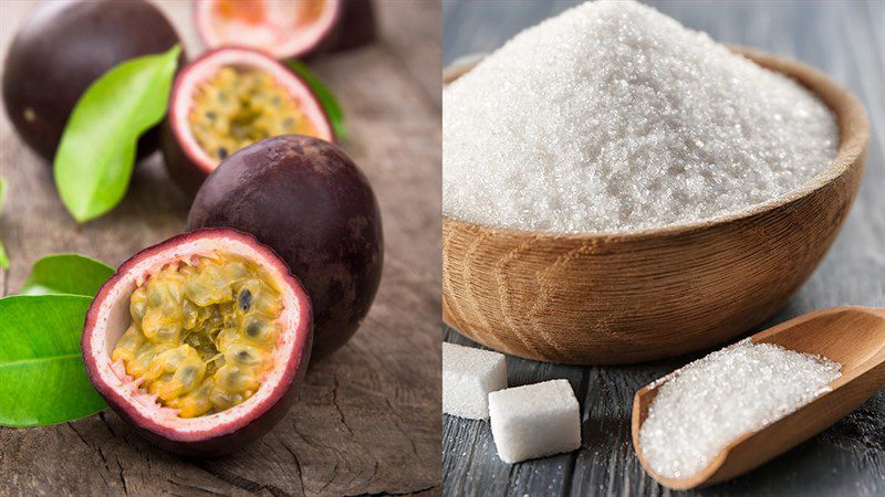 Ingredients for Passion Fruit Syrup