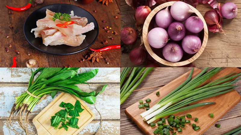 Ingredients for beef tendon porridge