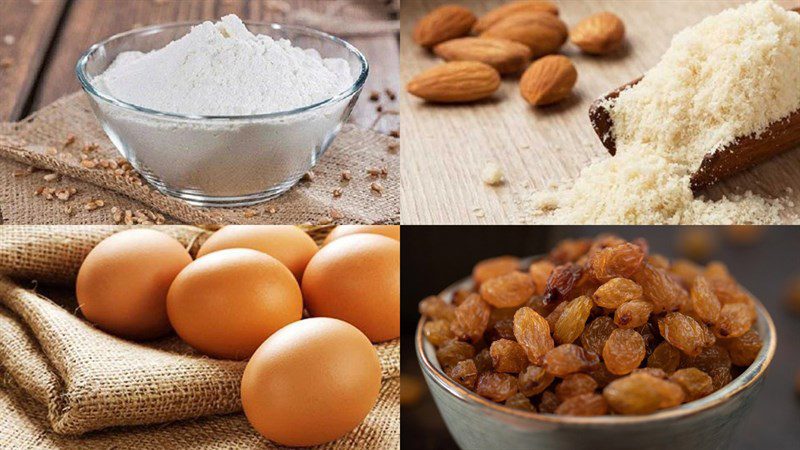 Ingredients for stollen cake - German Christmas bread