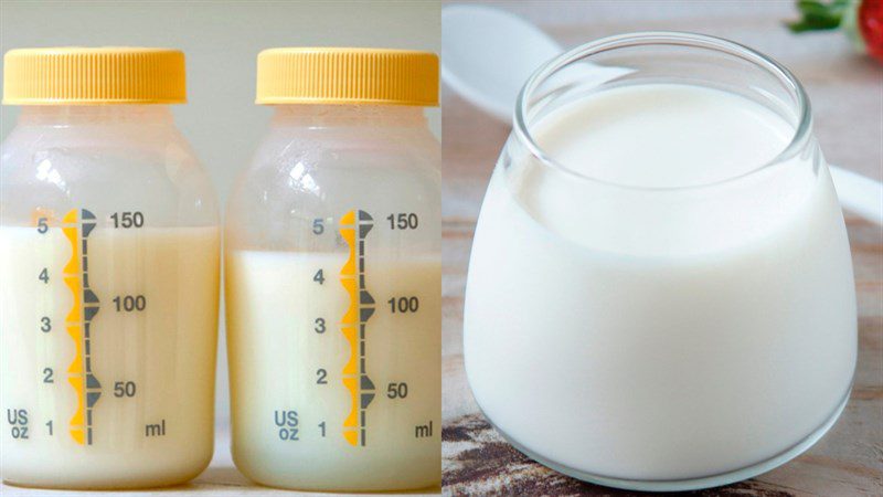 Ingredients for yogurt from breast milk