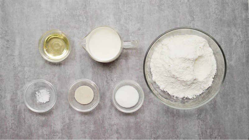 Ingredients for mini bread using an air fryer, mini bread using an air fryer (recipe shared by a user)