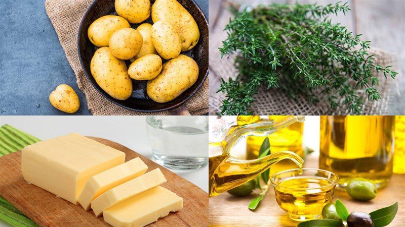 Ingredients for the baked potato dish