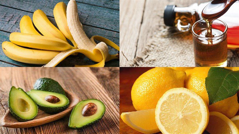 Ingredients for banana avocado ice cream