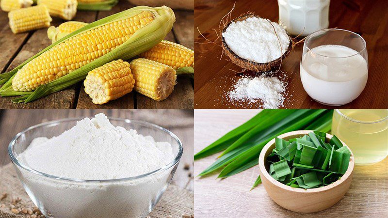 Ingredients for American corn pudding with whole grains