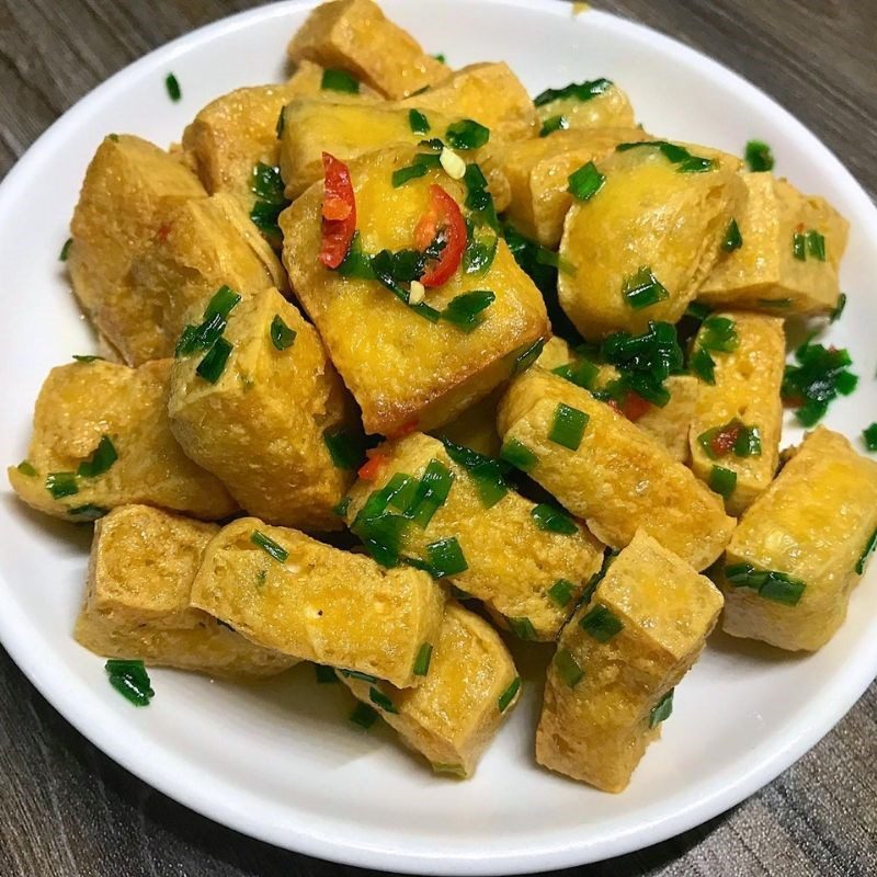 Step 3 Finished Fried Tofu with Onion Sauce