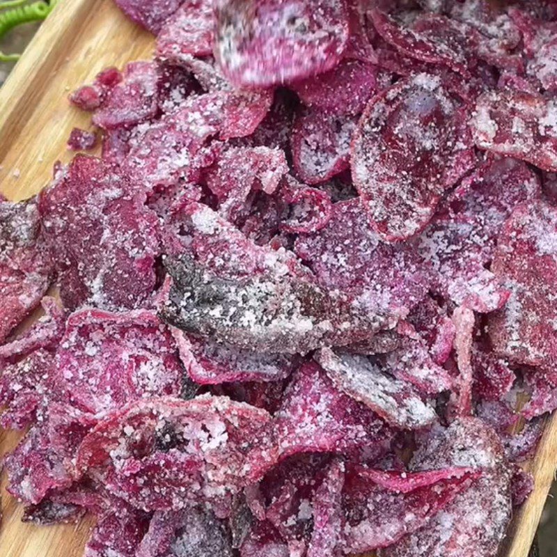 Step 3 Final product Purple sweet potato coated with butter and sugar (Recipe shared from Tiktok Cooking with TasteVN)