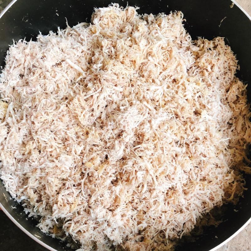 Step 2 Making Pork Floss Pork floss using a blender