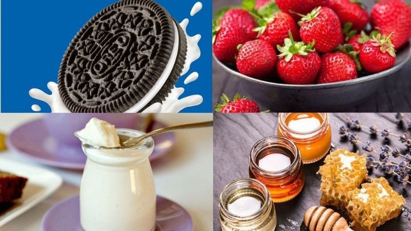 Ingredients for Oreo smoothie